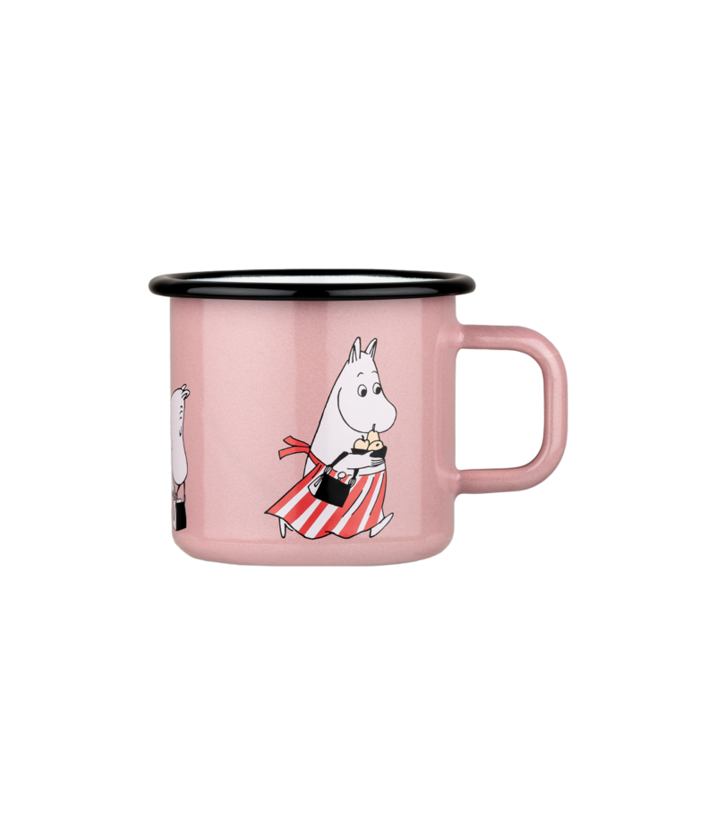 Moominmamma Retro Enamel Mug (3.7dl) - Pink