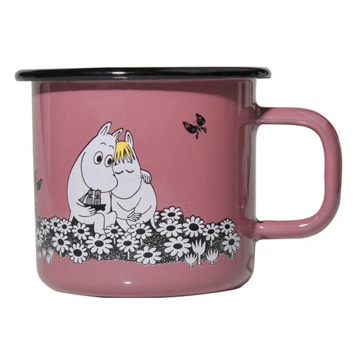 Moomin Enamel Retro Mug -Together Forever/Pink