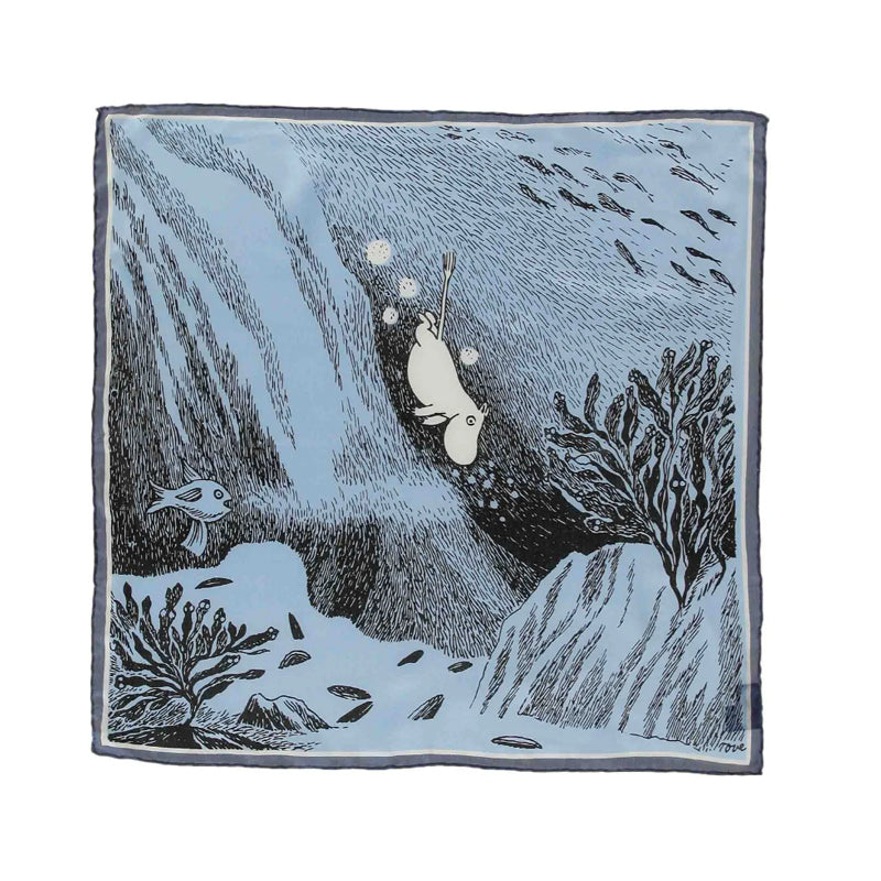 Silk handkerchief - Diving Blue (32x32cm)