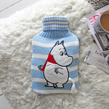 Load image into Gallery viewer, Moomin Stripey Hot Water Bottle With Moomin
