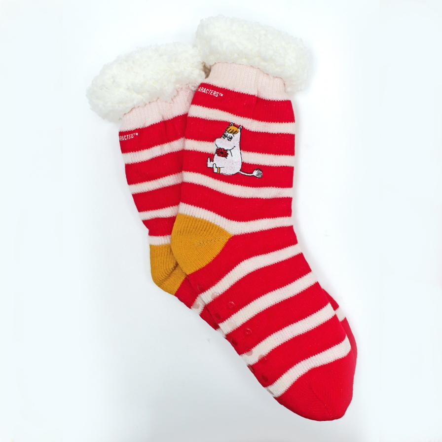 Moomin Slipper Socks With Stripey Snorkmaiden Design