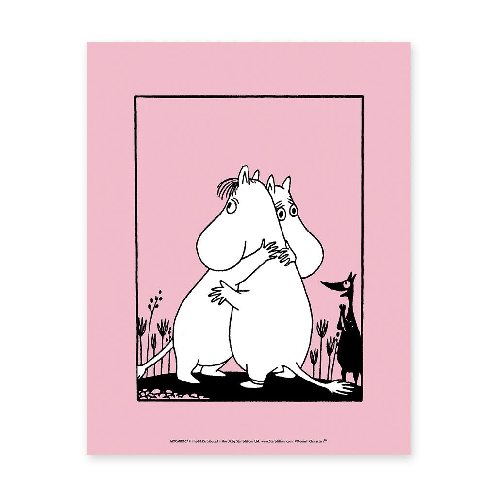 Moomin Art Print - Hugging