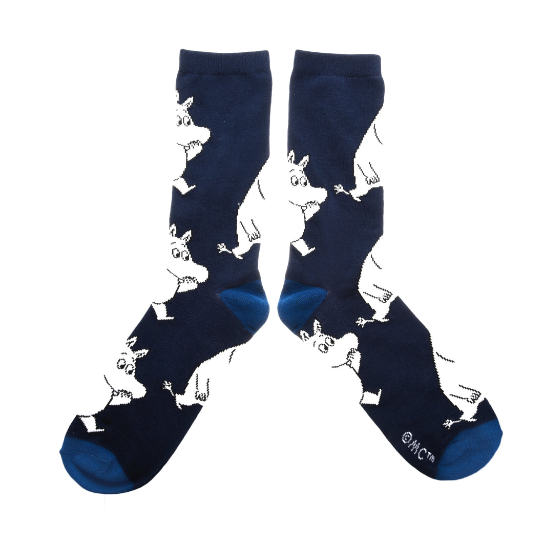 Moomintroll Wondering Men Socks - Blue