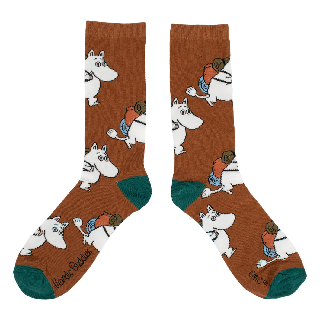 Moomin Adventure Men Socks - Brown