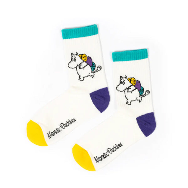 Moomintroll Camping Retro Ladies Socks - White/29A