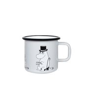 Load image into Gallery viewer, Moominpappa Retro Enamel Mug (3.7dl) - Grey
