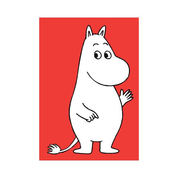 Mini card - Moomin, Red