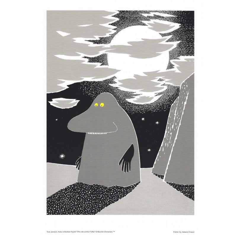 Moomin Art Print - Groke in the Moonlight