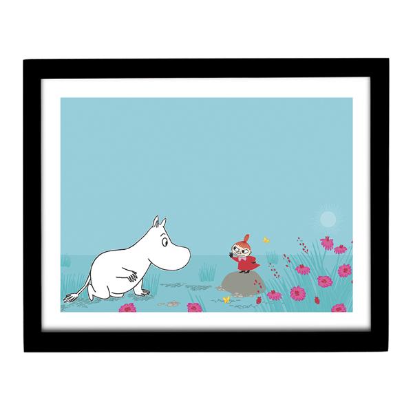 Moomin Art Print - Troll & Little My (Blue)