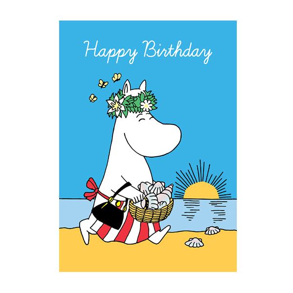 Moomin Birthday Card - Mamma on the Beach