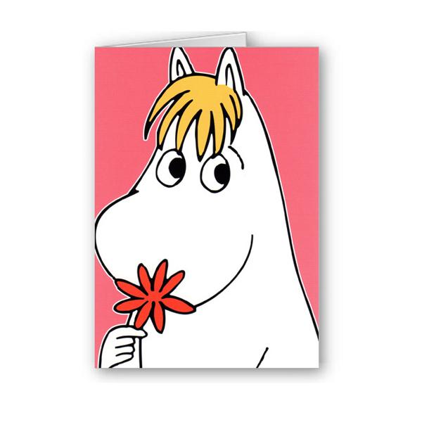 Moomin Card - Smelling a Flower