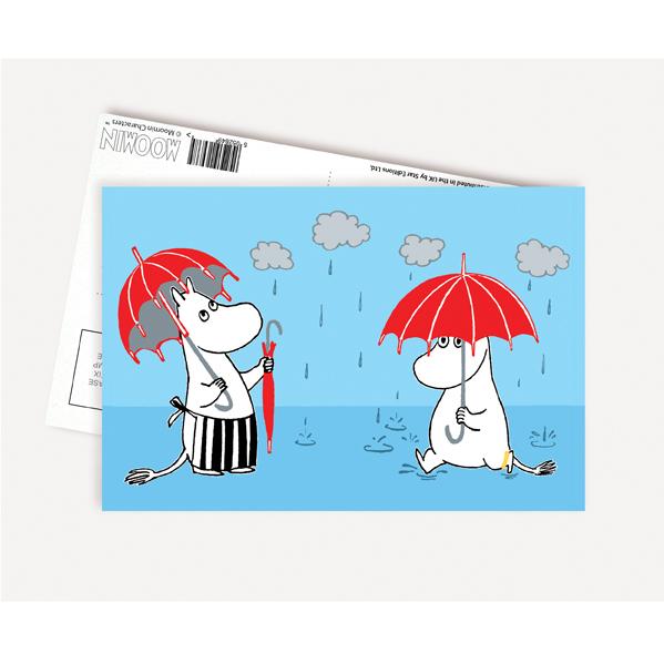 Moomin Postcard - Rain