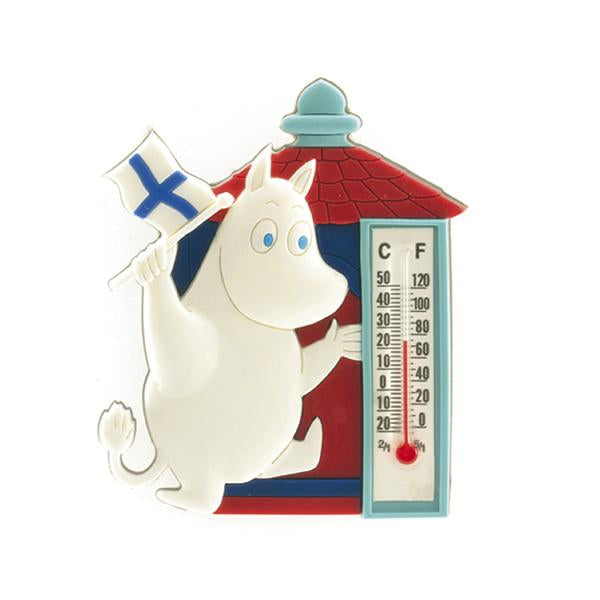 Moomin Rubber Magnet with Thermometer- Moomintroll