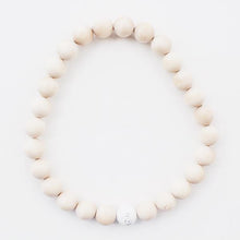 Load image into Gallery viewer, Wooden Big Bead Necklace - Natural, Moomintroll
